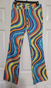 Loudmouth Ladies Golf Psychedelic Swirl Stretch Womens Trousers SZ 2