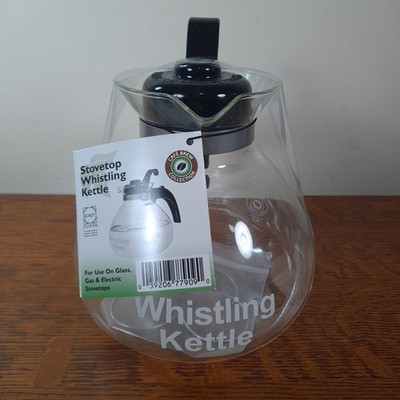 Glass Stove Top Whistling Tea Kettle, 12 Cup/48oz,German Made
