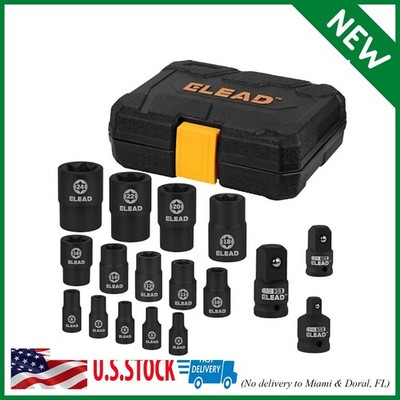17-Piece Inverted E-Torx Socket Set - Impact Chrome Vanadium Steel Star Female S