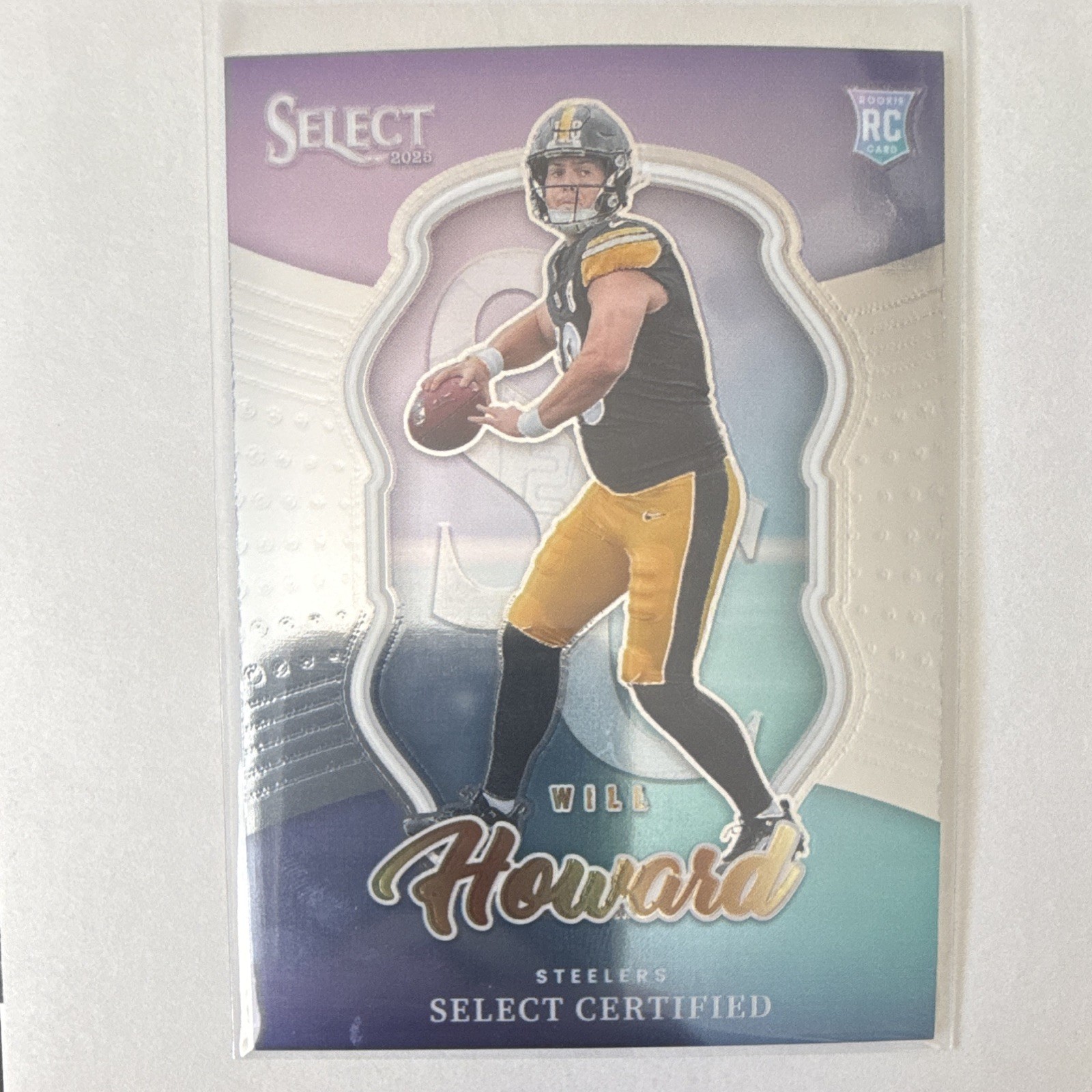 Panini Select 2025 Will Howard #15 Steelers Certified Rookies RC