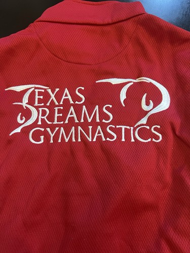 GTM Sportswear Texas Dreams Gymnastics Warmup Red/ Pants and Jacket size YL