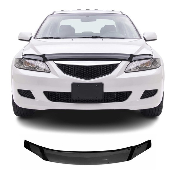 Motorhaube Deflektor Insekten Steinschlagschutz FüR Mazda 6 Gh 2008-2012 Dunkel-image