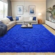 8x10 Rug for Living Room, Fuzzy Plush Large Area Rug, Fluffy Modern Shag Non