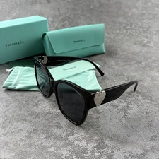 New In Box - Tiffany Black Square Sunglasses Elegant Women's Shades