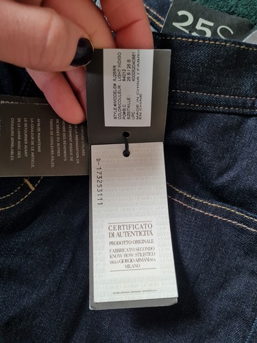 Armani Exchange 25 S Skinny Flare Womens Jeans Dark Blue Mid Rise Size UK 6 - Picture 12 of 13