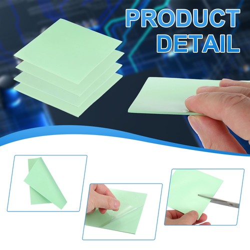 4 Pcs Thermal Pads 100x100x1.5mm for CPU GPU M.2 SSD NVMe Green - Afbeelding 3 van 7