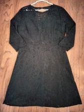 Ann Taylor Loft Black Lace Sheath Dress Size 10- Formal Evening Party
