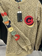 Cookies brand sweatshirt with a beige, multi-color speckle pattern Men s Size S