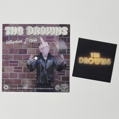 THE DROWNS KETAMINE & COLA 1-SIDED PROMO 7  PIC DISC FLEXI + STICKER BLACKED OUT