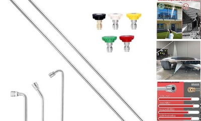 #ad 120quot; Pressure Washer Extension Wand Power Washer Extension Pole with 5 Nozzle $70.87