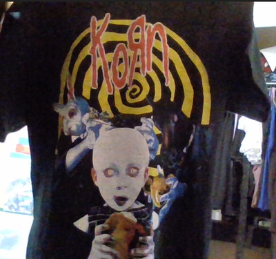 Medium, Black, Hot Topic ''Chopped, Screwed, Live, and Unglued'' korn band tee