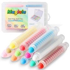 maglala 12 Pcs Dustless Chalk Pens, 12 Count Pack of 1 , Multicolor