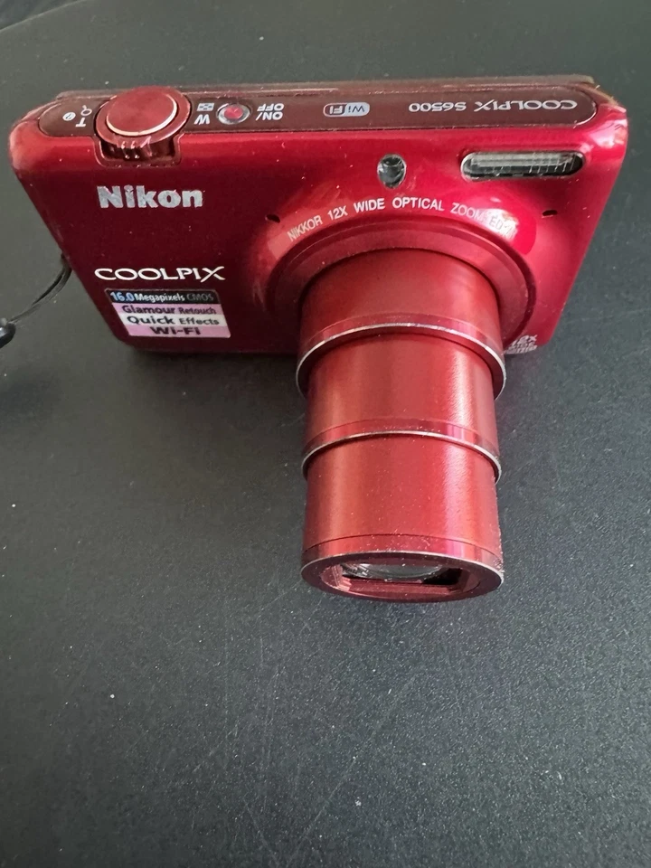 Nikon COOLPIX S6500 Red Digital Camera 16.0MP 12x Zoom Full HD Wi-Fi NIKON, photo 3 of 5