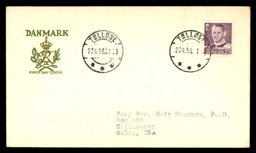 Mayfairstamps Denmark FDC 1955 King Frederik IX First Day Cover aax_55503