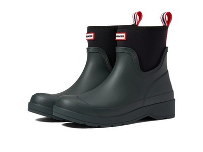 Hunter Boot Women's Play Neoprene Short Rain Boot Moss Size 6 Medium US NWB