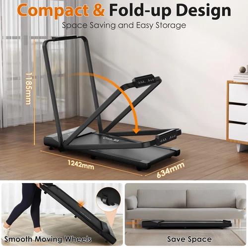 Walking Pad Laufband 120kg elektrisch Heimtrainer LED-Anzeige 12km/h für Jdqqkgn - Bild 7 von 12