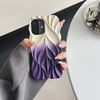 Luxus 3D Wellen Hülle für Apple iPhone 16 15 14 13 12 11 Pro Max Plus Air