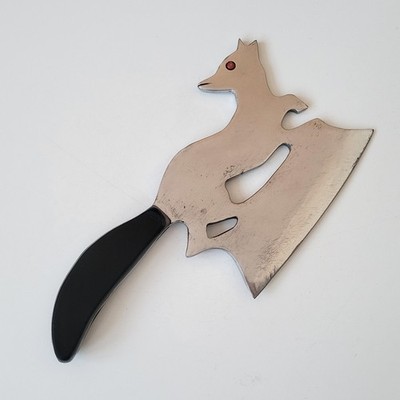 Fox Shaped figural cleaver 60s Vintage meat chopper Butcher axe knife