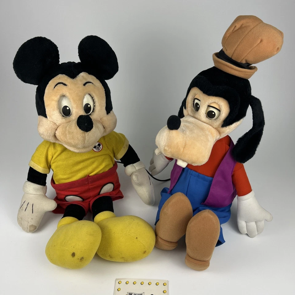 Antigo 1986 Disney Worlds of Wonder Talking Mickey & Pateta COMO NÃO FOI TESTADO *LEIA* - Imagem 2 de 4