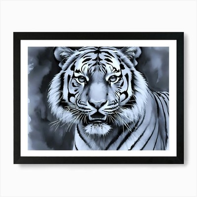 Wildtier Illustration 2 Kunstdruck gerahmtes Wandbild Poster Leinwanddruck Bild
