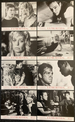 EXTREMITIES 1987 Original Movie UK B/W Lobby Card Set 10x8 Farrah Fawcett