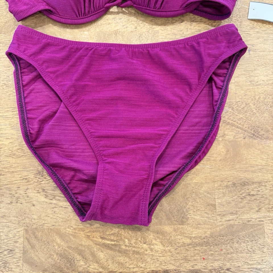 Conjunto de bikini Athena para mujer 10 púrpura cintura alta vintage vacaciones playa natación Foto 2 de 4