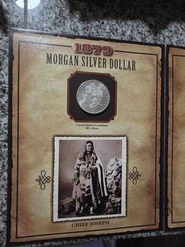 1879 S BU/UNC Morgan Silver Dollar - PCS LEGENDS OF THE WEST "Chief Joseph" RARE