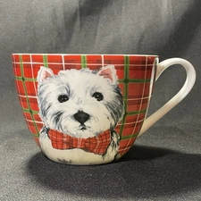 PORTOBELLO By DESIGN HOLIDAY WESTIE Dog Mug Bone China Jumbo Cup #2 Free Ship