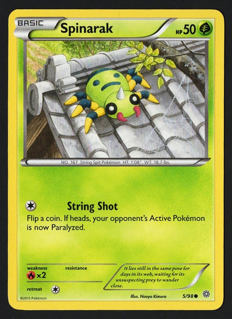 Spinarak 5/98 Ancient Origins 2015 Pokémon TCG