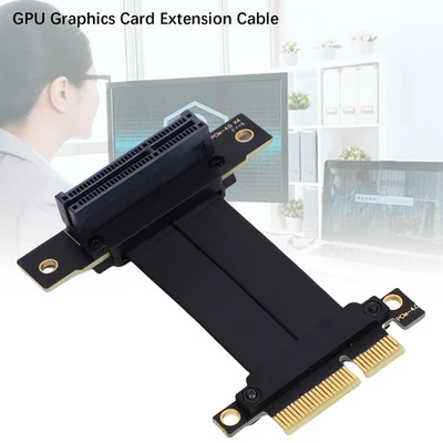MARQUE/GÉNÉRIQUE Graphics Card Extension Cable Gen 4 GPU PCIE 4.0 X4 Riser Cable 8GB/s 90 Degree