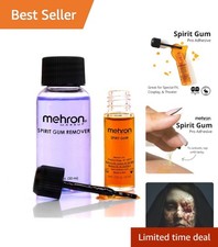 Spirit Gum Adhesive  Remover - Easy to Use for Face, Skin,  Body Applications