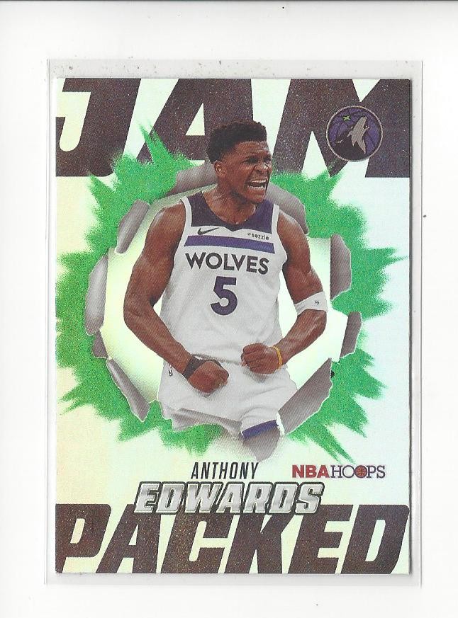2025-26 Hoops Jam Packed Green Hoops #JP1 Anthony Edwards T-Wolves
