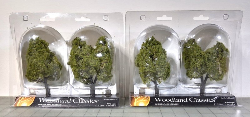 Set of 2 Woodland Scenics Trees N/HO/O Scales Early Light 5-6" 2/pk TR3512 READ!