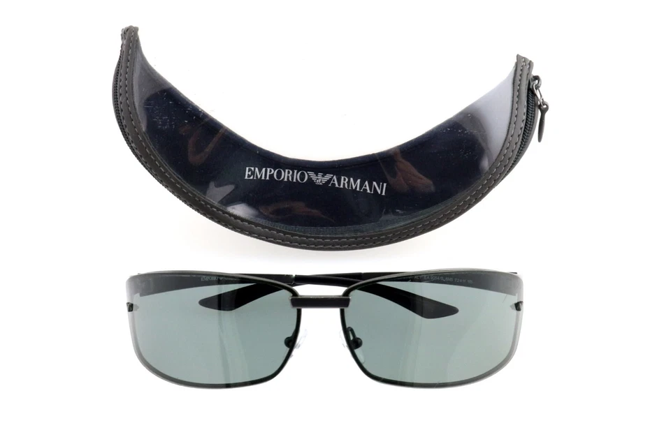 Gafas de sol envolventes negras vintage EMPORIO ARMANI EA9054/S 8M5 72 mm Italia unisex Foto 2 de 4