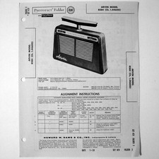 Arvin Model 8584 Portable AM Transistor Radio - SAMS Photofact   1959 New