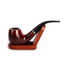 1Pcs Red Wood Pipe Smoking Pipes Men Gifts Tobacco Wooden Smoke Supplies Stylish