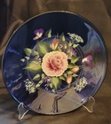 Hand Painted Blue Cobalt Plate - signed — photo 2