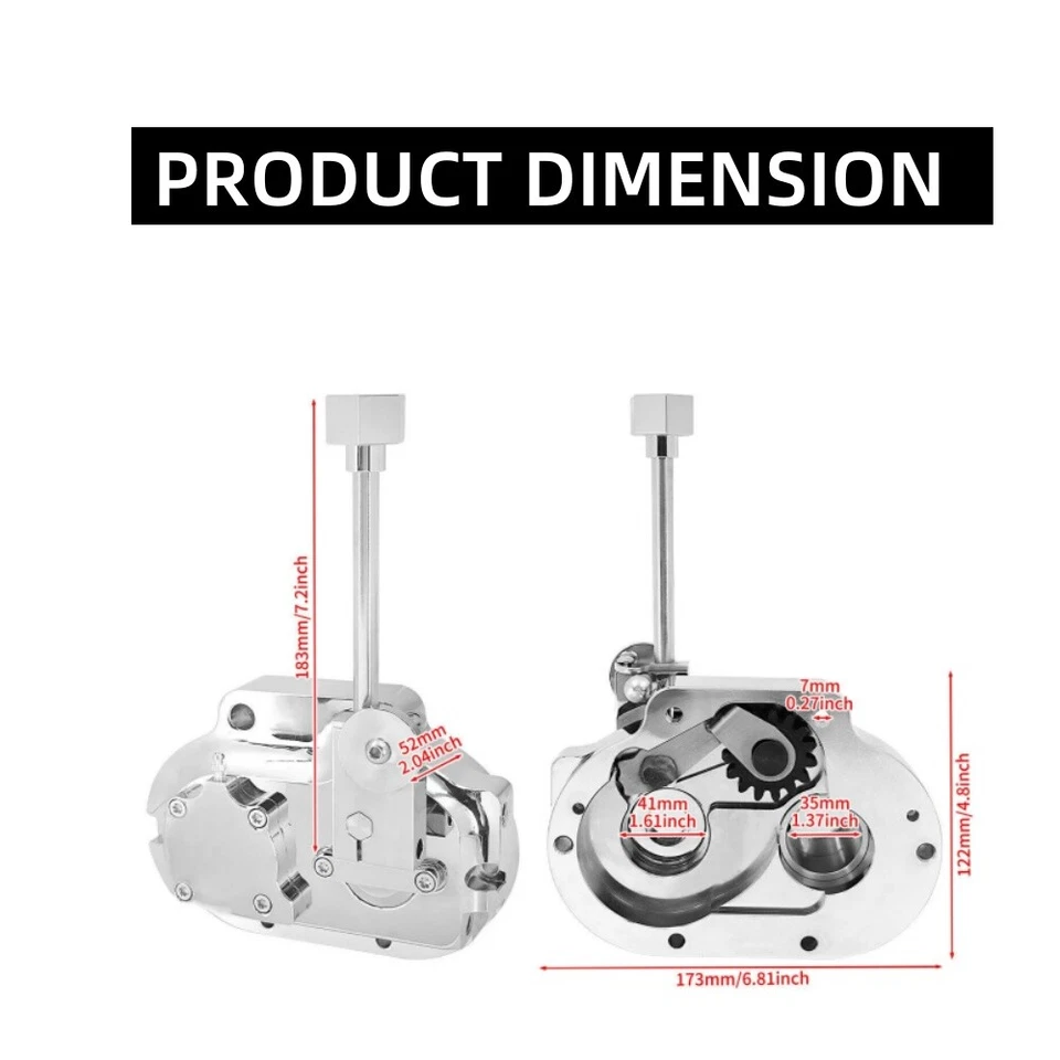 Transmisión de embrague cromada marcha atrás para Harley Touring Road Street Glide 14-20 Foto 4 de 4