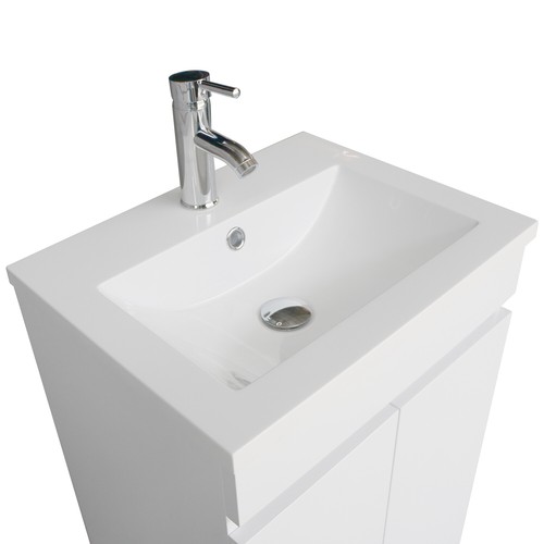 40"/48" Bathroom Vanity Double Sink Cabinet with Faucet & Drain Set White/Black - Picture 6 of 23