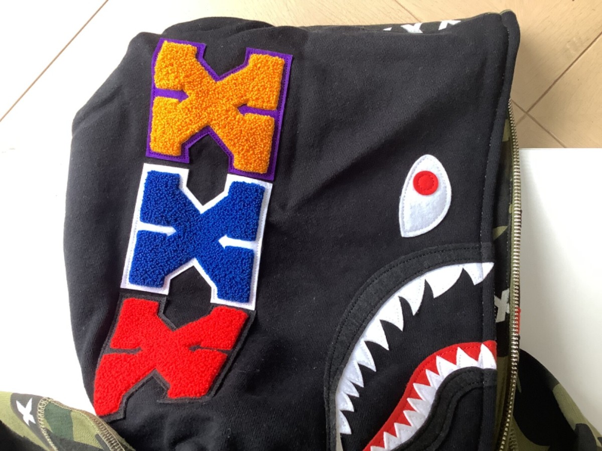 【A BATHING APEｘGOD SELECTION XXX】SHARK FULL ZIP HOODIE L Buy BAPE x God Selection XXX Shark Full Zip Hoodie 'Green