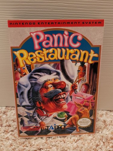 Panic Restaurant NES Rental Cut Box ONLY RARE! AUTHENTIC USA TAITO NINTENDO 