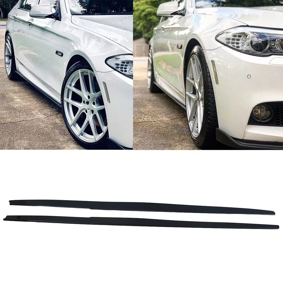 For BMW F10 5 Series 528i 535i 550i M5 11-2016 Carbon Fiber Side Skirt Extension - Image 2 of 4