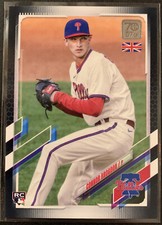 2021 Topps 70th UK CONNOR BROGDON Black Parallel #163 120/125 Phillies Rookie