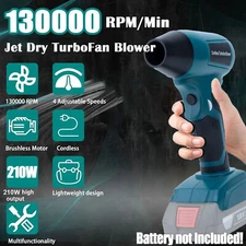 210W Handheld Cordless Turbofan Leaf Blower for Bosch 18V Battery Jet Dry Blower