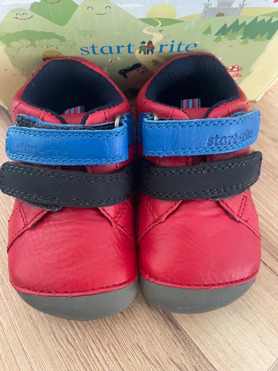 START RITE BABY MILAN RED LEATHER BOYS SHOES RRP £27 SALE £15