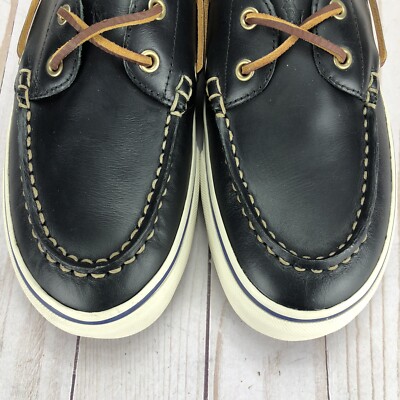 Polo Ralph Lauren Keaton Casual Deck Boat Shoes Dark Navy Leather