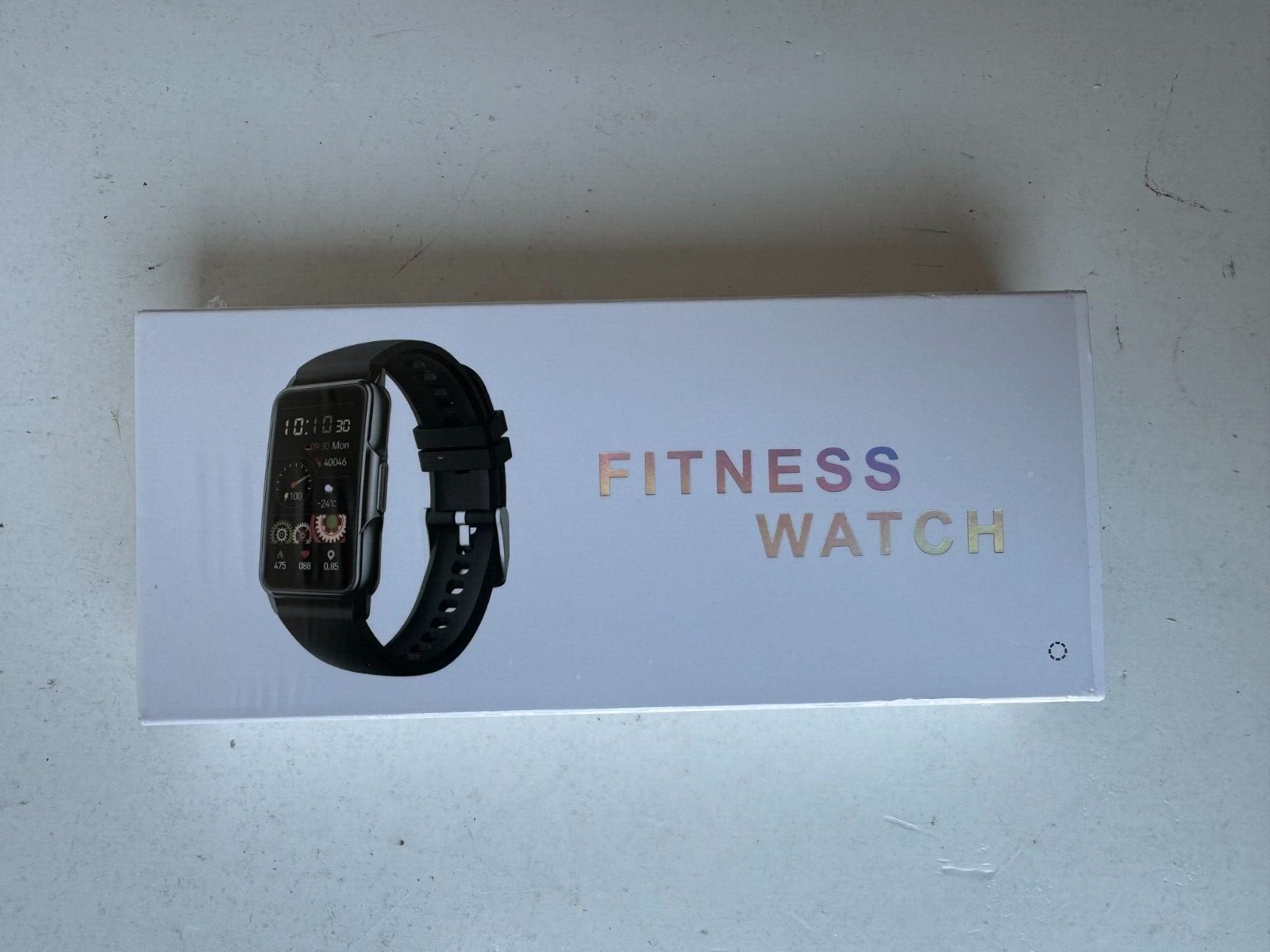 Fitness Watch Rubber Strap Heart Rate Sleep Monitor H80-B Black Digital Display