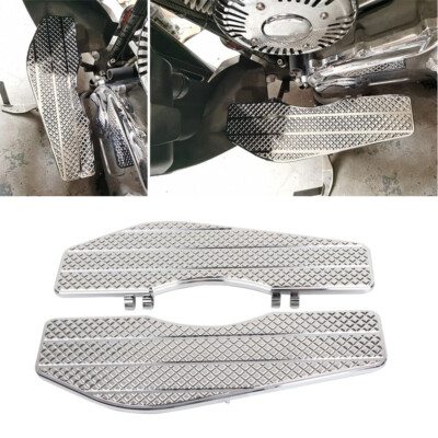 Black/Chrome 3/4'' Driver Floorboard Spacer Extension Kit For Harley Road King
