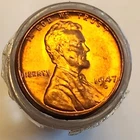 1947D Lincoln Cent (50) in Tube - Brilliant and Uncirculated