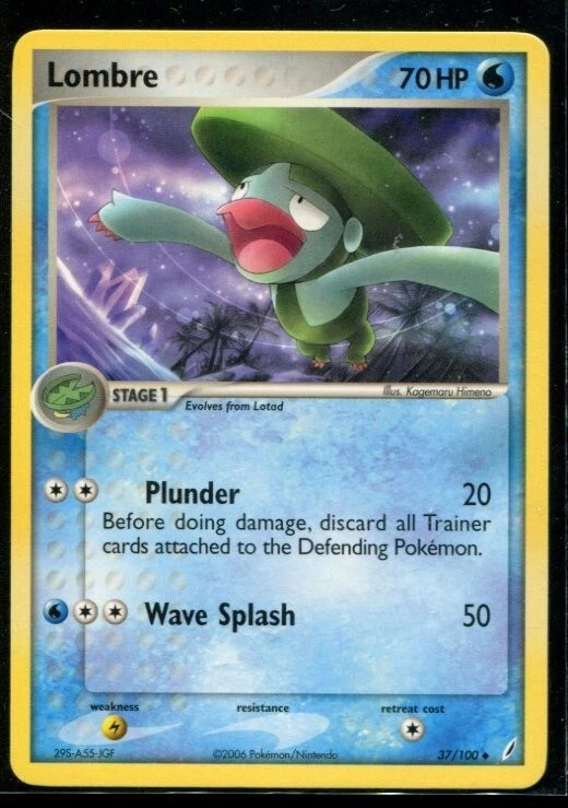 Lombre - ex Crystal Guardians 37/100 2006 NM Pokemon